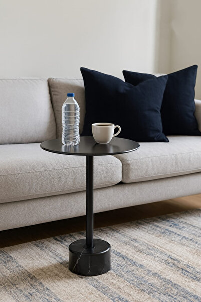 DEC49 طاولة خدمة زجاج اسود