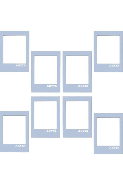 Akyta Magnetic Photo Frame, Blue, Set of 8