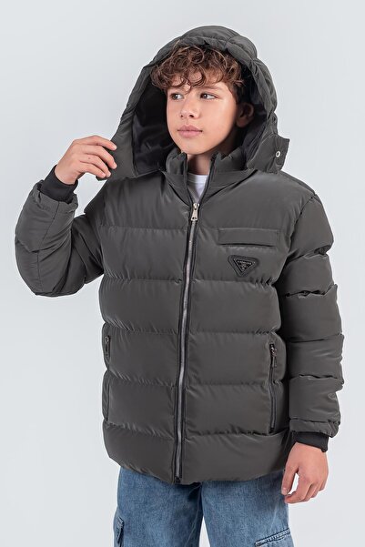 Pina Kids Nova Kumaş Kapüşonlu Erkek Çocuk Kışlık Mont KM2509