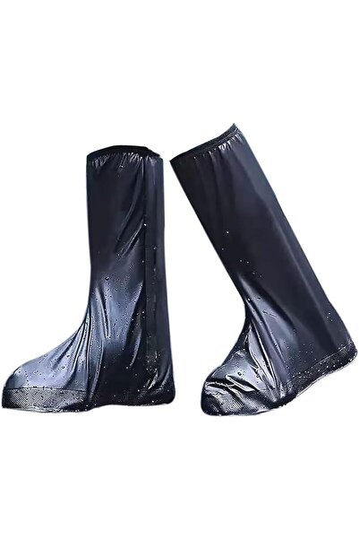 Flippy Waterproof Shoe Cover for Rain and Mud, Anti-Slip Sole, Zipper & Snap, 40 cm, Size XXL (42-43