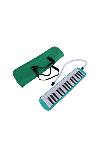 Flippy Melodica 32 Keys Flippy, ABS, for Beginners, 45 x 13 x 7 cm, Includes Case and Mouthpiece, Green