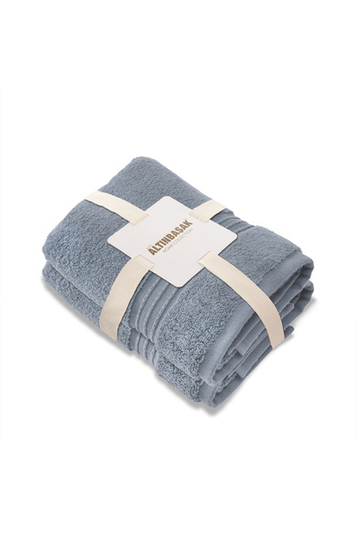 Altınbaşak Soft Microcotton Cotton 2-Piece Hand Towel Set 50 X 90 Indigo