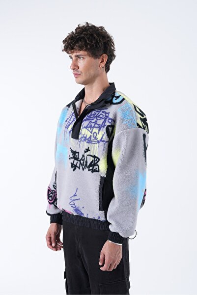 TÜZeMEN Plush Sweat with Woven Garnish