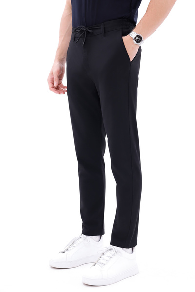 freemen Men's Lace-Up Trousers Slim Fit Stretch Fabric