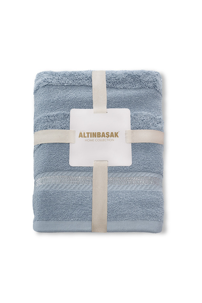 Altınbaşak Nila Cotton Combed Cotton 2-Piece Hand Towel Set 50 X 90 Light Blue