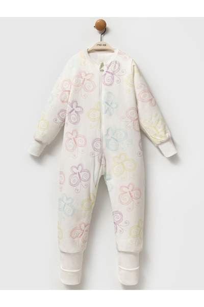 Moi Noi كيس نوم بياقة دائرية مع سحاب وجوارب مدمجة 2.5 توج