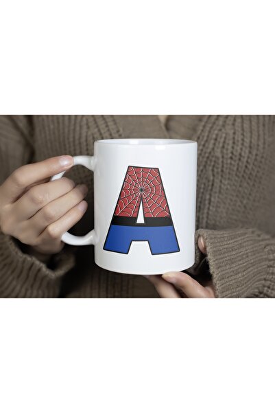 Beramussa كوب سبايدر مان بحرف أولي، كوب بنمط سبايدر مان هدية، كوب عيد ميلاد