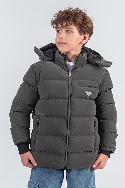 Pina Kids Nova Kumaş Kapüşonlu Erkek Çocuk Kışlık Mont KM2509