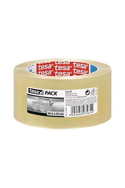 Tesa Bandă de ambalare 66m x 50mm, transparentă, Tesapack Standard