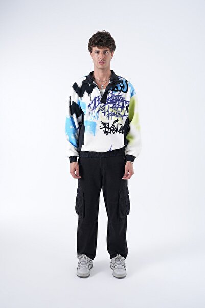 TÜZeMEN Plush Sweat with Woven Garnish