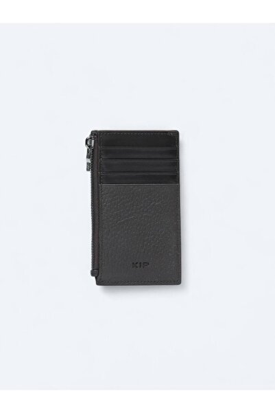 Kip Brown Calfskin Leather Card Holder