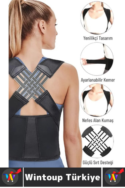 Wintoup Office Desk Student Sports Back Pain Posture Disorder Posture Adjustable Belt Upright Posture Corset