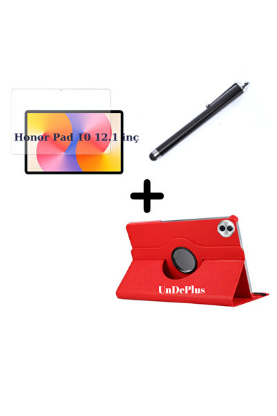 UnDePlus Honor Pad 10 12.1inç Kılıf Dönen Tablet Kilifi Ekran Koruyucu+Kalem