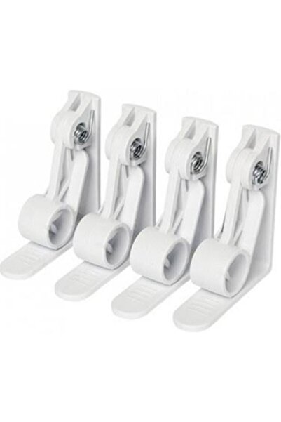 YEK HOME TEKSTİL 4-Piece Plastic Tablecloth Holder, Spring Loaded Pegs, Anti-...