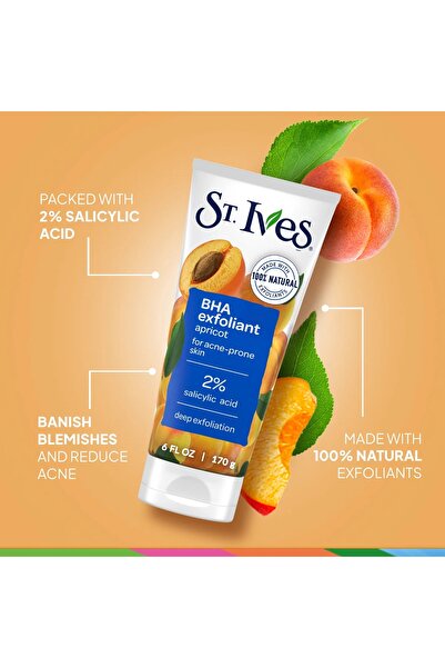St. Ives مقشر 170 جرام BHA مقشر بالمشمش