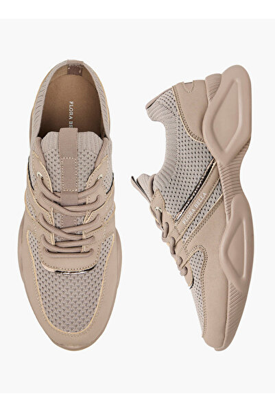 Flora Bella by Shoexpress Textured Lace-Up Sneakers