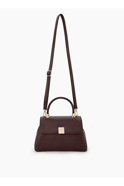 Flora Bella by Shoexpress Solid Satchel Bag with Detachable Strap - H 17 x W 29 x 11 cms