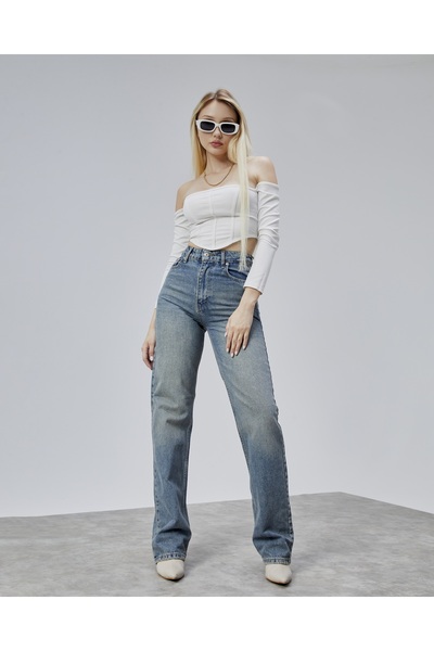 BEJNA Blugi pentru femei cu croiala dreaptă