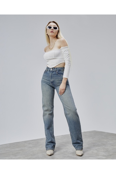 BEJNA Blugi pentru femei cu croiala dreaptă