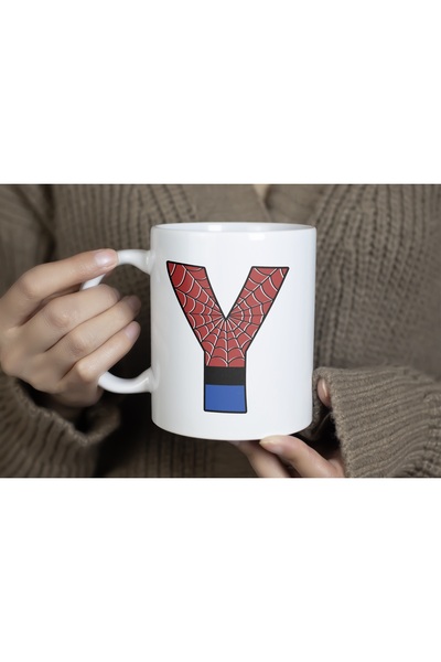 Beramussa كوب سبايدر مان بحرف Y الأول، كوب بنمط سبايدر مان كهدية، كوب عيد ميلاد