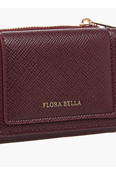 Flora Bella by Shoexpress Textured Tri-Fold Wallet with Snap Button Closure - H 9 x W 10.5 x 3.5 cms