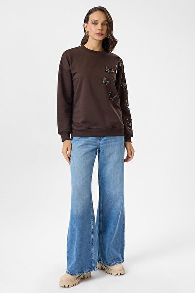 TIFFANY&TOMATO Kelebek Nakışlı Sweatshirt