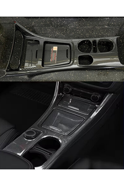 kaytaz غطاء كربوني للكونسول الوسطي لسيارات مرسيدس متوافق مع طرازات W117 وW176...