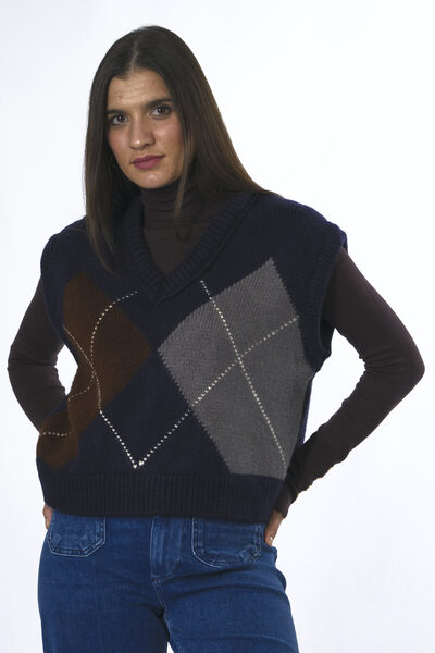 ABBRA Жіночий светр з візерунком «баклава»