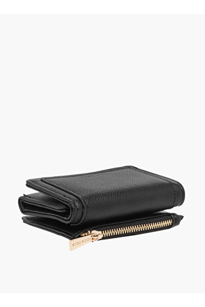 Flora Bella by Shoexpress Textured Tri-Fold Wallet with Snap Button Closure - H 9 x W 10.5 x 3.5 cms