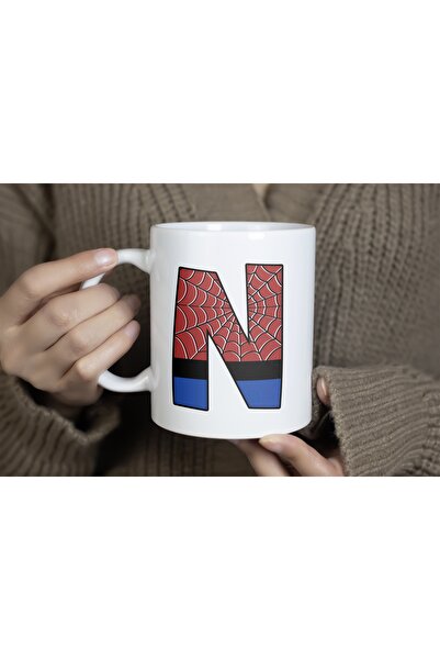 Beramussa كوب سبايدر مان بحرف N، كوب بنمط سبايدر مان كهدية، كوب عيد ميلاد