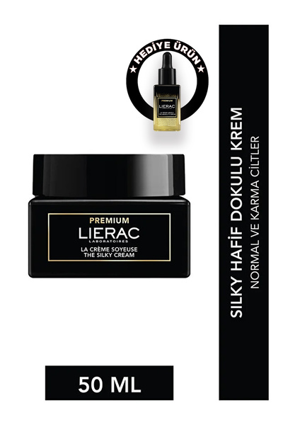 Lierac PREMIUM The Silky Cream 50 ml – Yaşlanma Karşıtı İpeksi Günlük Bakım (13 ML Serum Hediyeli)