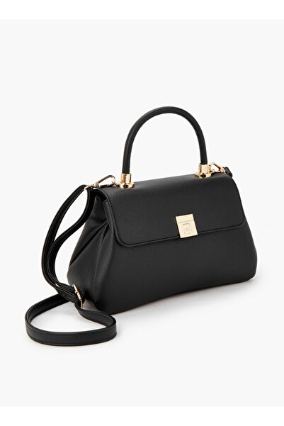 Flora Bella by Shoexpress Solid Satchel Bag with Detachable Strap - H 17 x W 29 x 11 cms