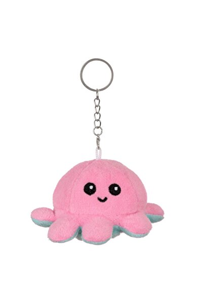 OEM Reversible Octopus Plush Keychain Pink Green Ø12cm
