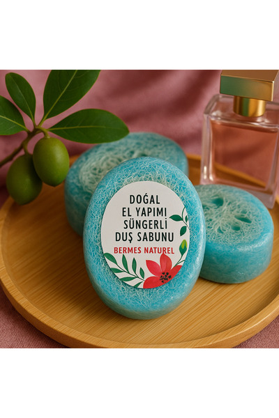 Bermess Natural Sponge Shower Soap