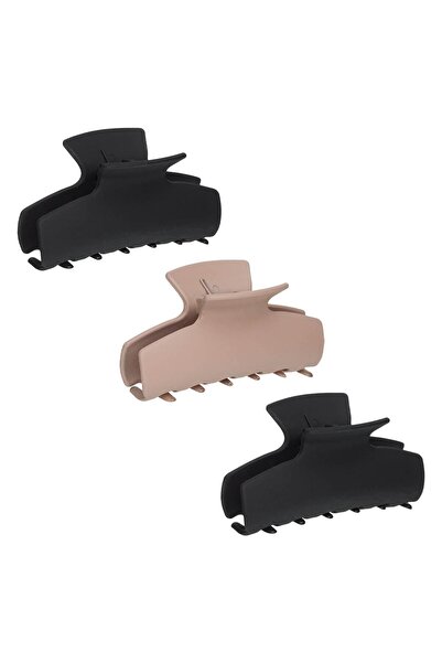 OEM Clame Par Neagra Nude Mat pentru Femei 9cm - 3buc