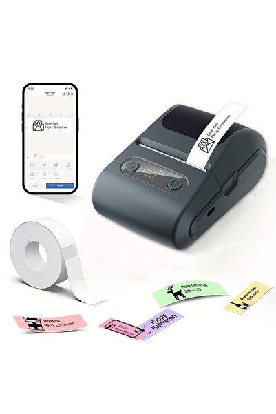 Ventus Mpia P1 Etiket Yazıcısı Kablosuz Taşınabilir Bluetooth, USB Şarjlı, Android, Ios