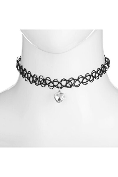 OEM Black Braided Heart Chocker Necklace for Kids