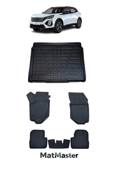 MatMaster Peugeot 2008 2025 Model 5D Premium Ekstra Havuzlu Paspas Ve Bagaj H...