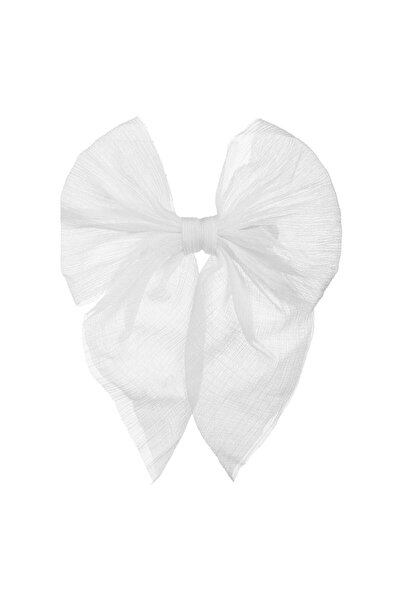 OEM Clama Par Funda Alba Organza cu Lurex pentru Copii 11.5cm