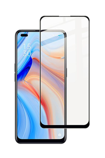 Kribo Folie de sticla 5D Premium, curbata, Oppo Reno 4, Negru,