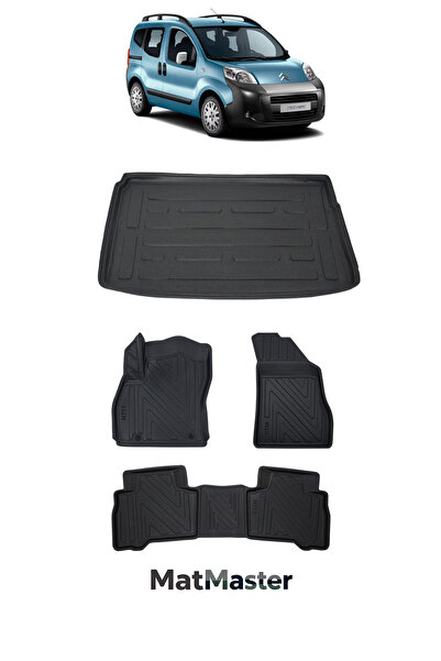 MatMaster Citroen Nemo 2011 Model 5D Premium Ekstra Havuzlu Paspas Ve Bagaj H...