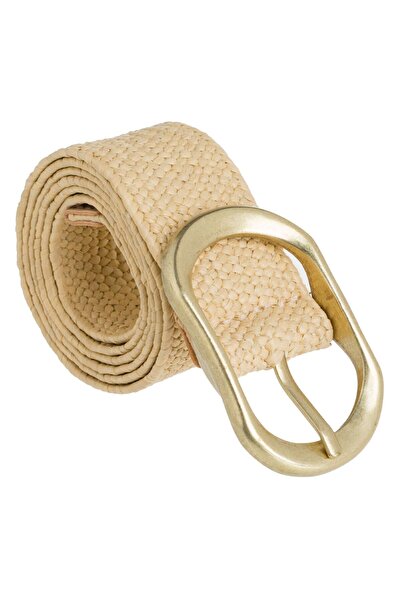 OEM Curea de Vara Elastica cu Catarama Ovala Aurie pentru Femei 110x3cm