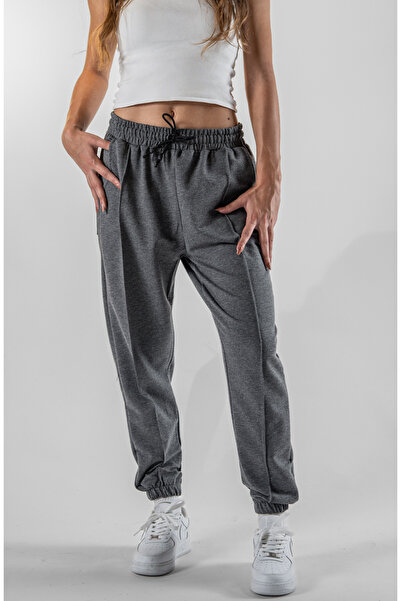 Superbluemexico Women's Smoked Jogger Pants with Elasticated Legs