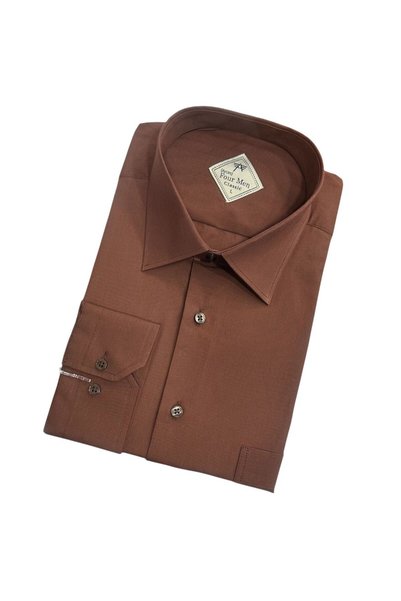 GÖMLEK GALERİSİ Classic Wide Cut Straight Long Sleeve Men's Shirt