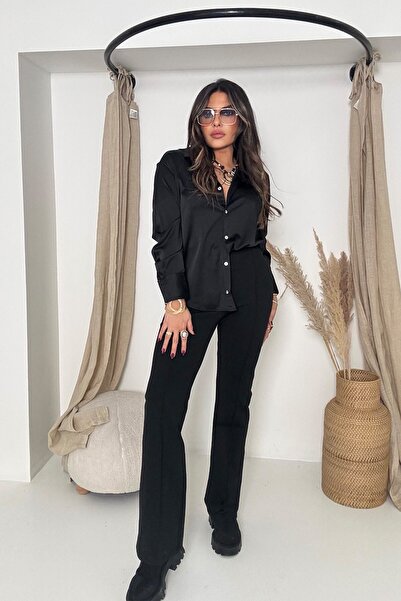 Sohotique By P Steel Knitted Striped Trousers Black