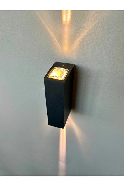 LUXXO LED Wall Light for Indoor/Outdoor Use, Dust/Moisture Resistant, IP65, Ray, 2x3W, Black