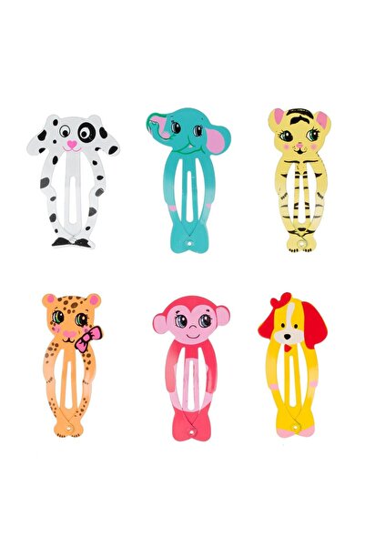 OEM Clame Metalice Par Multicolore cu Diverse Animale pentru Copii 5cm - 6buc