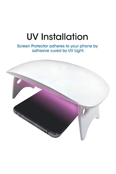 Optim Solution UV protection film for Xiaomi Redmi 13C, Hydrogel with UV Adhesive, Complete Kit, Clear