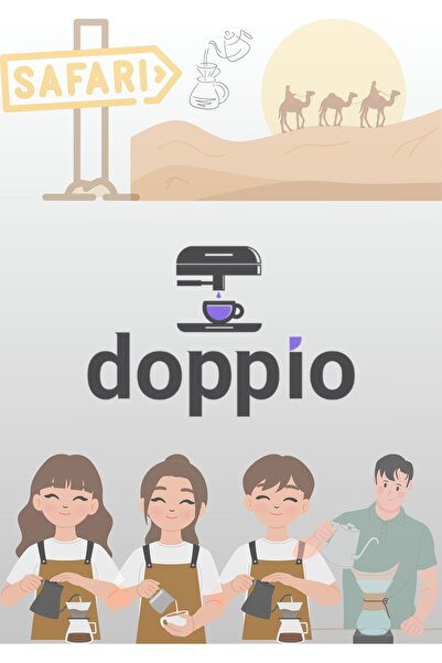 DOPPİO Bundle 3 – Minimalistic Electric Kettle + Rechargeable Electric Grinder Set