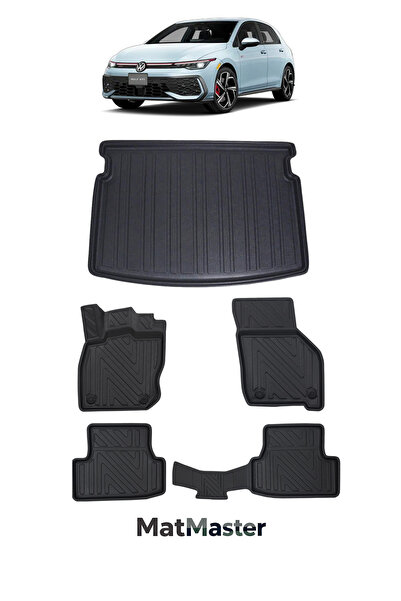 MatMaster Volkswagen Golf 8 2025 Model 5D Premium Ekstra Havuzlu Paspas Ve Ba...